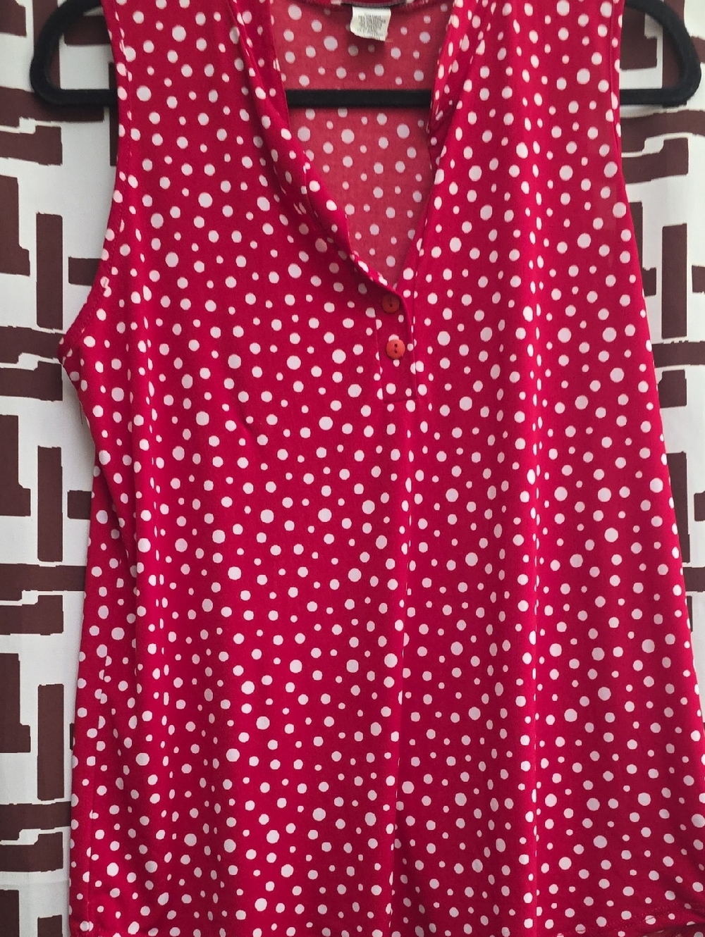 Carol Rose Fuchsia Polka Dot Sleeveless Tank